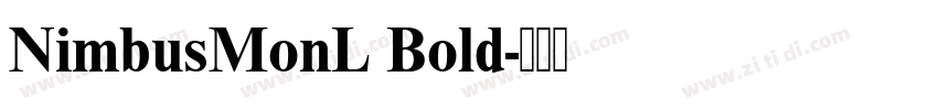 NimbusMonL Bold字体转换